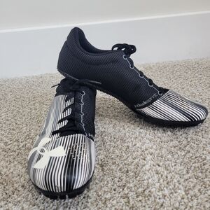 Under Armour Men's Black and White Sprint Track And Field Athletic Shoes